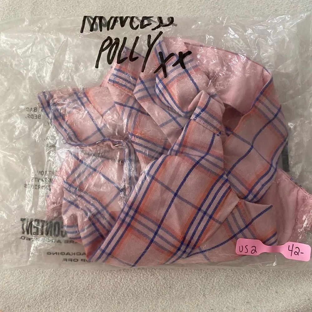 Princess Polly DAY DREAMING TOP PINK CHECK US 2 - Picture 6 of 9